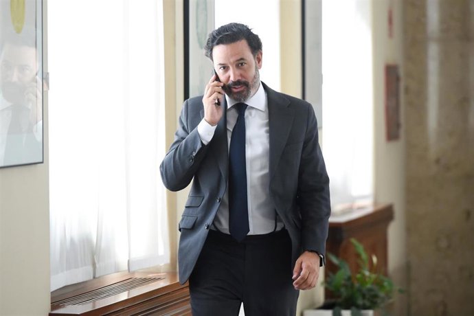 Archivo - El diputado del PP Guillermo Mariscal a su llegada a una reunión de la Junta de Portavoces, en el Congreso de los Diputados, a 10 de septiembre de 2024, en Madrid (España).