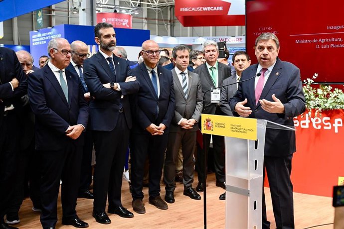 El ministro de Agricultura, Luis Planas, durante su comparecencia en Expoliva.