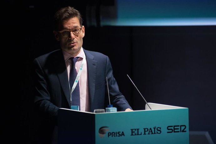 Archivo - El presidente de Prisa, Joseph Oughourlian, durante la apertura del evento 'World in Progress' de Grupo Prisa, a 14 de octubre de 2024, en Barcelona, Cataluña (España). La primera edición de estas jornadas se celebra los días 14 y 15 de octubre 