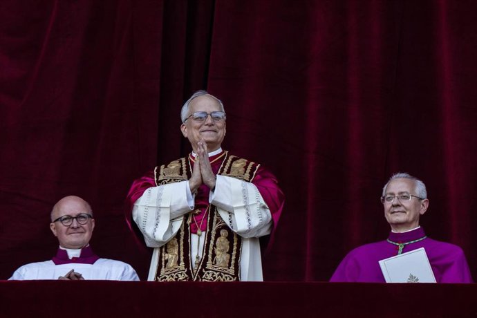 El Papa León XIV tras ser elegido Pontífice.