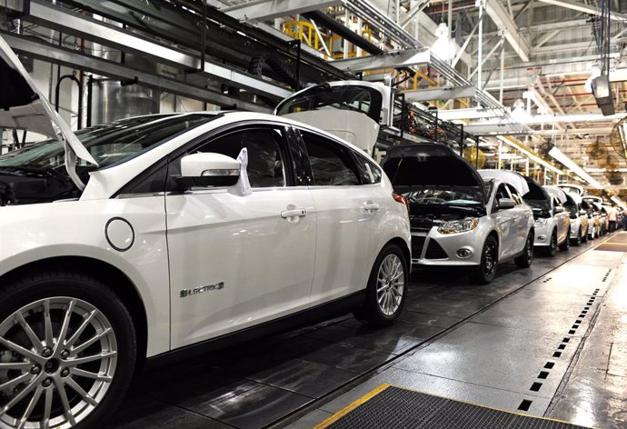 Archivo - Focus Electric Assembly: Michigan Assembly Plant is celebrating production of the new Focus Electric, a zero-emissions battery electric vehicle. Michigan Assembly Plant formerly produced large SUVs like the Ford Expedition and Lincoln Navigator 