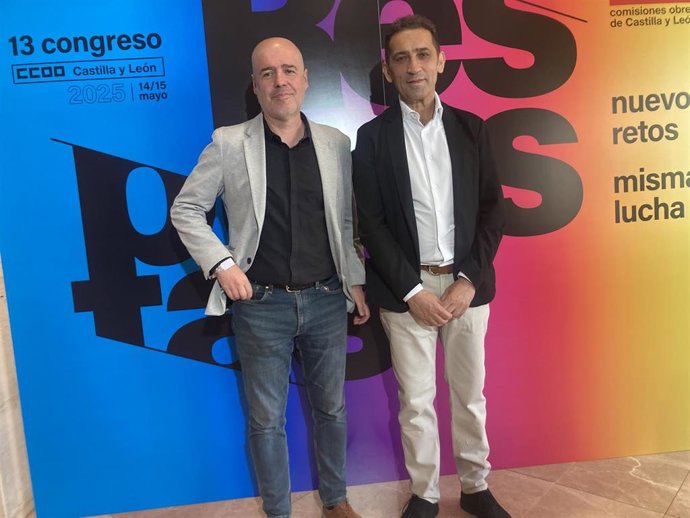 Unai Sordo (i) y Vicente Andrés, momentos antes del Congreso.