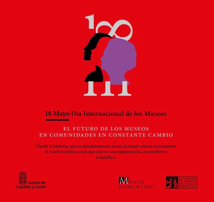 Cartel del Día de los Museos en el Museo Numantino.