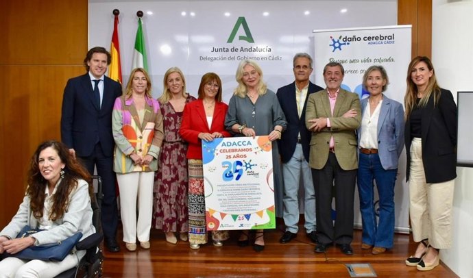 Mercedes Colombo presentando los actos del 25 aniversario de Adacca.