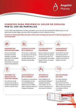 Prevenir el dolor de espalda por el uso de pantallas