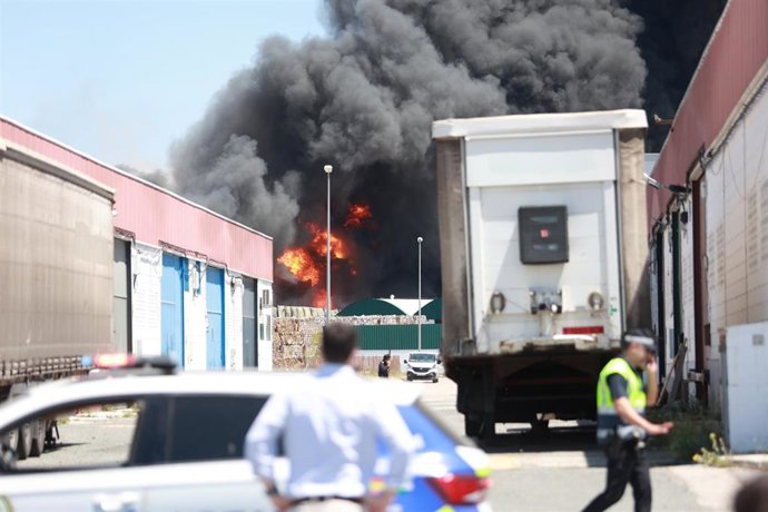 Columna de humo del lugar donde se ha producido el accidente