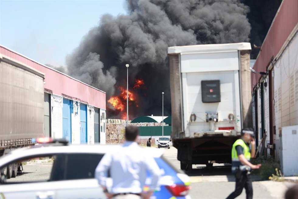 Columna de humo del lugar donde se ha producido el accidente