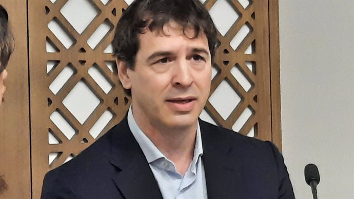 Archivo - David Sánchez en una rueda de prensa