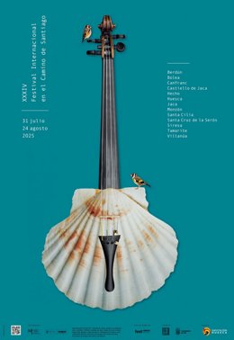 Cartel del Festival Internacional en el Camino de Santiago 2025.