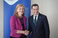 Moreno propone a la comisaria europea de Startups, Investigación e Innovación programas en materia de agua