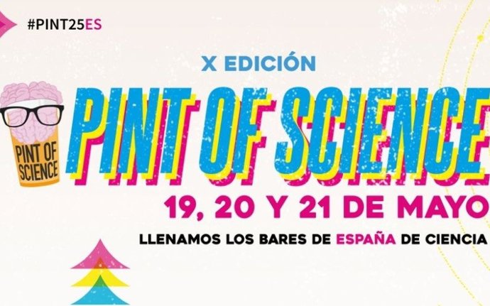 Cartel anunciador del ciclo Pint of Science.