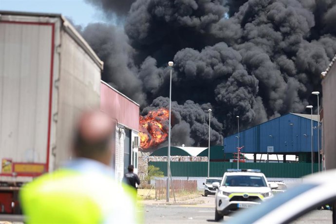 Columna de humo del lugar donde se ha producido el accidente