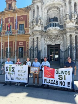 Entrega de firmas en el Parlamento andaluz