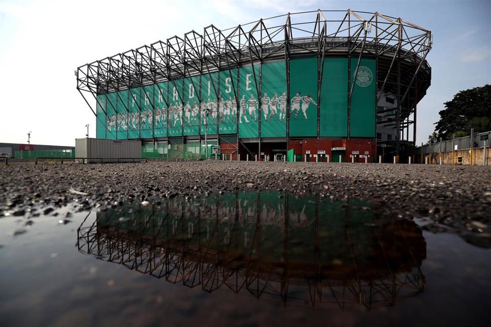 Archivo - 11 August 2020, Scotland, Glasgow: A general view of Celtic Park, home stadium of Celtic FC, where their Scottish Premiership soccer match against Aberdeen supposed to be played but was postponed after players from both clubs breachedCovid-19