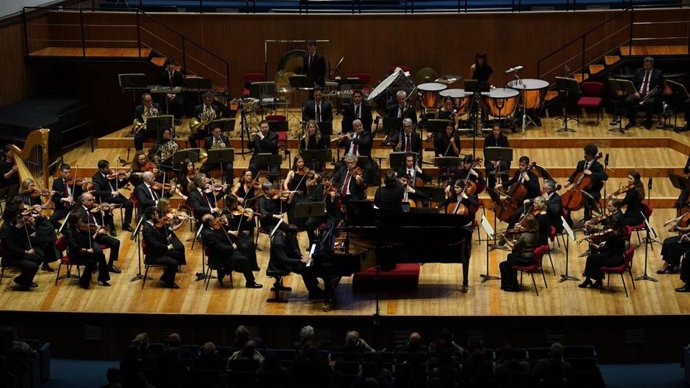La Sinfónica de Baleares en su concierto en la Sala Verdi de Milán.