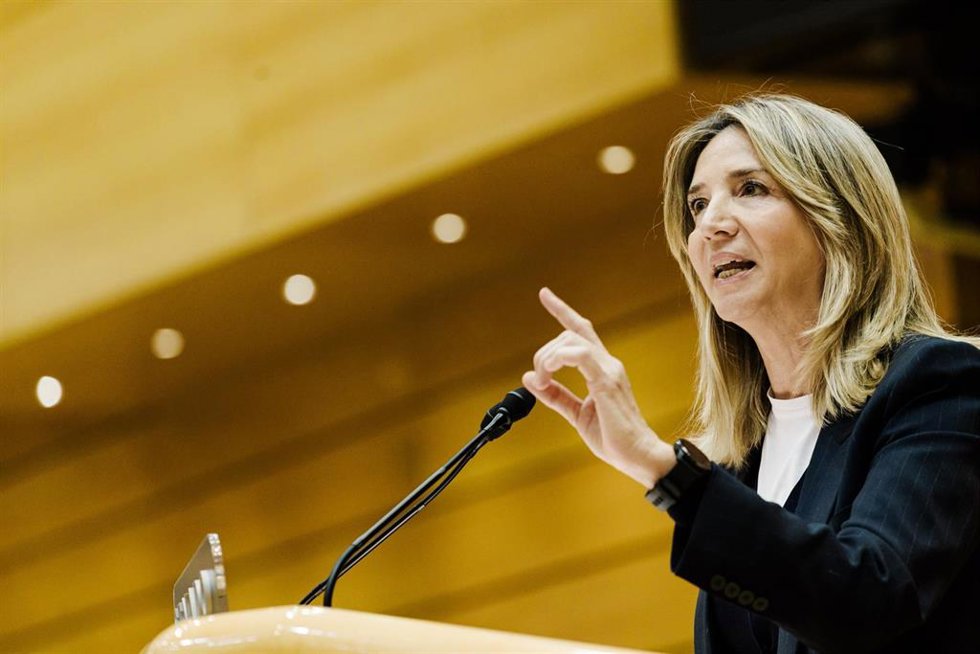 Archivo - La portavoz del PP en el Senado, Alicia García, interviene en el Senado, a 28 de enero de 2025, en Madrid (España).