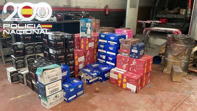 Imagen de los productos robados e intervenidos a la organización criminal