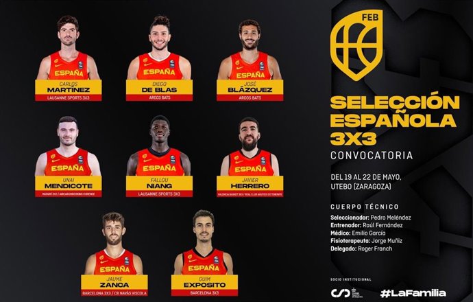 Un total de ocho jugadores integran la lista de la selección 3x3 para preparar el Preeuropeo de Bucarest.