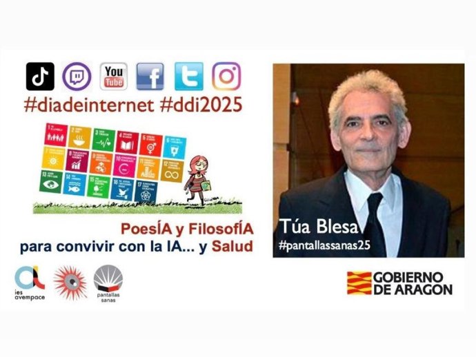 Cartel Día Mundial de Internet 2025 en el IES Avempace.