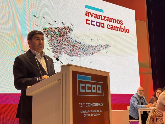 El delegado del Gobierno, Pedro Blanco, en la inauguración del congreso de CC.OO., a 15 de mayo.