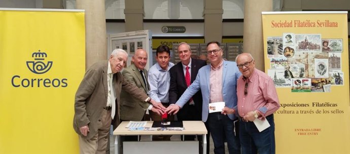 Matasellos especial con motivo de la muestra sobre la promoción de la Exposición Iberoamericana de 1929, en la oficina principal de Correos.