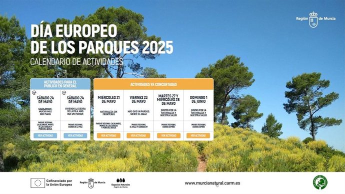 Anuncio de las actividades con motivo del Día Europeo de los Parques 2025