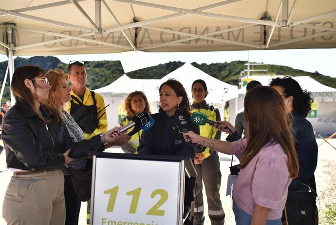 La Delegación del Gobierno de la Junta en Málaga, a través de sus servicios de emergencia de la Agencia de Emergencias de Andalucía ha desarrollado este jueves un simulacro de incendio forestal en Casares