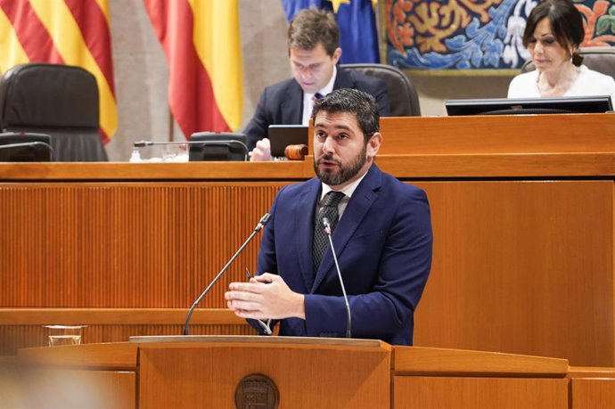 El portavoz de Vox en las Cortes de Aragón, Alejandro Nolasco.