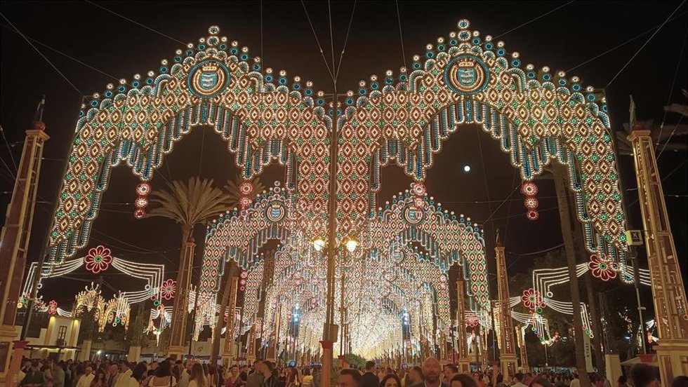 Archivo - Alumbrado de la Feria del Caballo 2023.