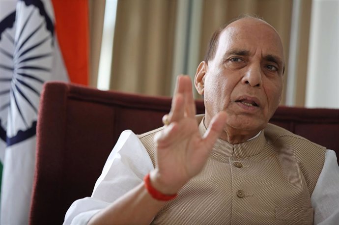 Archivo - El ministro de Defensa de India, Rajnath Singh (archivo)