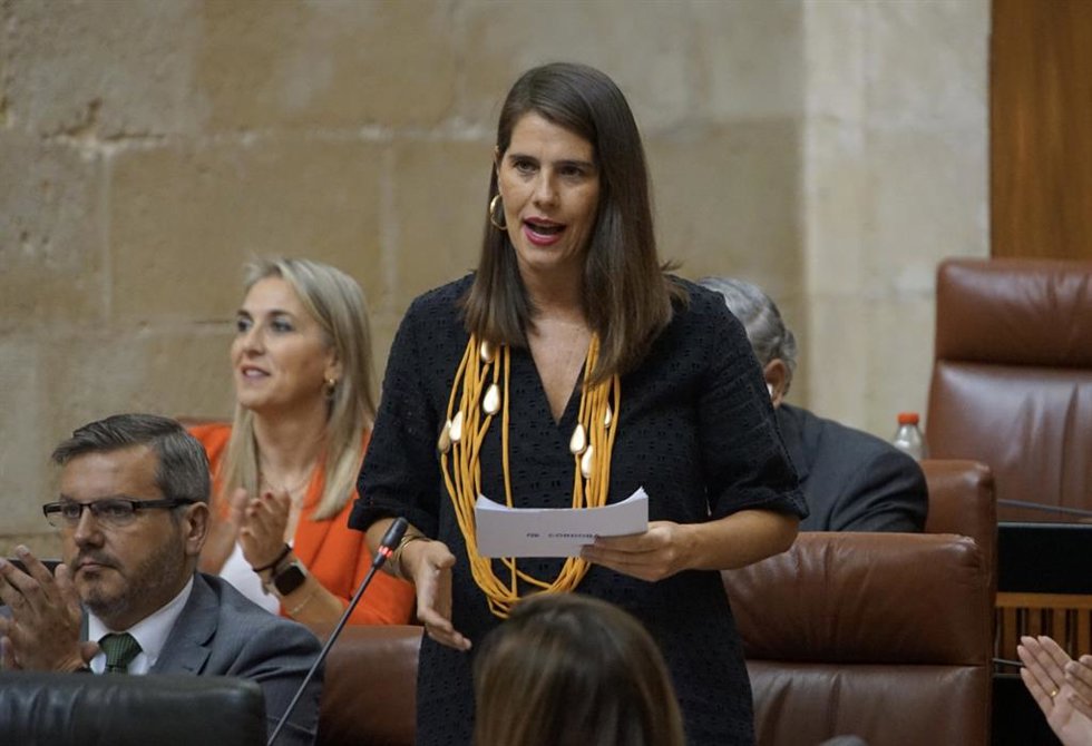 Archivo - Araceli Cabello, durante una intervención en el Parlamento de Andalucía.
