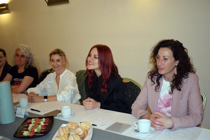 La astronauta Sara García en el encuentro, dentro del marco de las Jornadas Astronómicas.