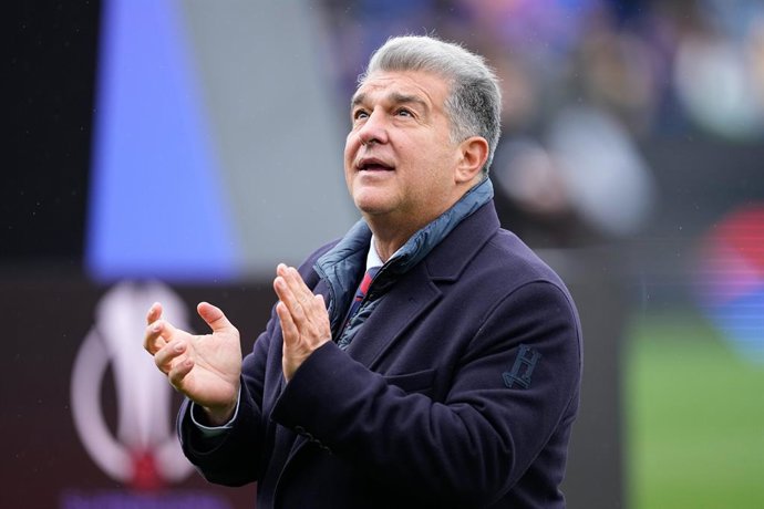 Archivo - El president del FC Barcelona, Joan Laporta