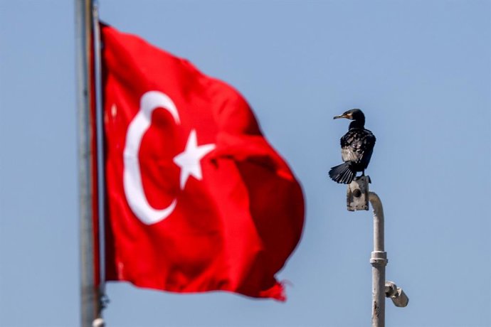 Imatge d'arxiu d'una bandera de Turquia.