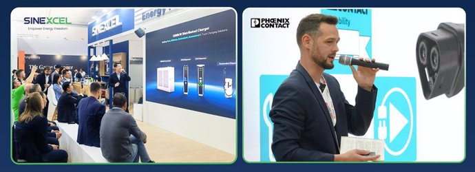 SINEXCEL Co-Debuts MCS with Phoenix Contact and Unveils the 1280kW Charging System at Power2Drive