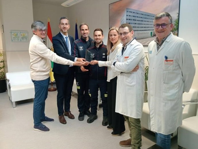 Simulacros y formación del SERIS para 60 bomberos de Logroño en el Hospital Universitario San Pedro