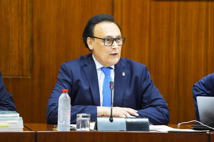 El consejero de Universidad, Investigación e Innovación, José Carlos Gómez Villamandos, en comisión parlamentaria.