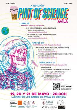 Cartel de Pint of Science en Ávila.