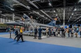 Un Airbus Eurofighter Halcon II en la exhibición de defensa y seguridad Feindef, en Madrid
