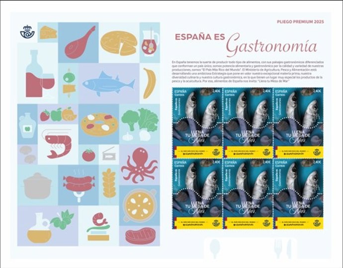 Sello dedicado a la gastronomía