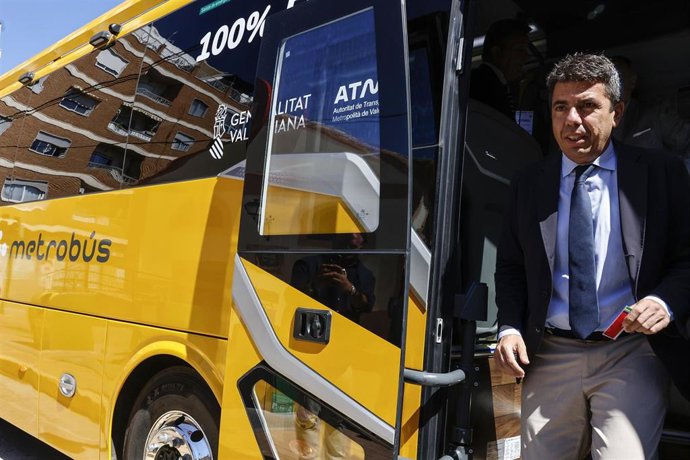 Carlos Mazón, asiste en benaguasil a la presentación del nuevo corredor noroeste de Metrobús CV103