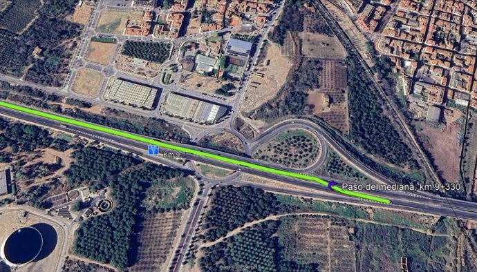 Plano de la zona afectada por las obras.