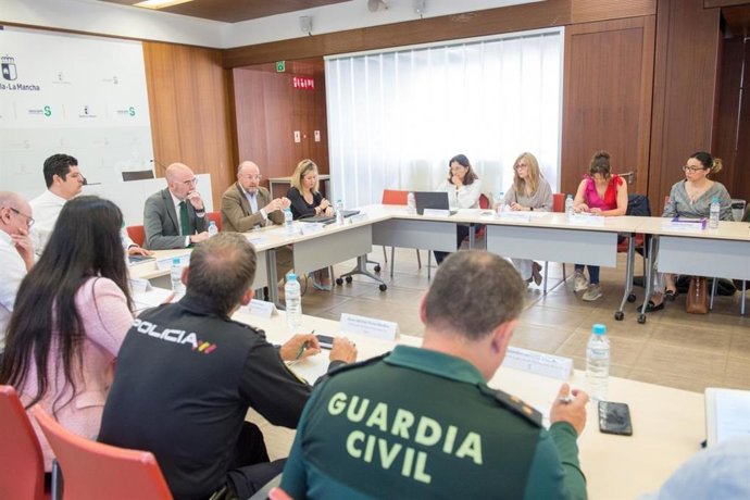 El director gerente del SESCAM, Alberto Jara, preside la reunion del Pleno del Observatorio de la Violencia