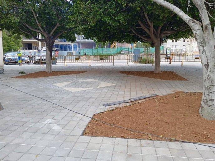 Pavimento de la plaza Andrea Doria.