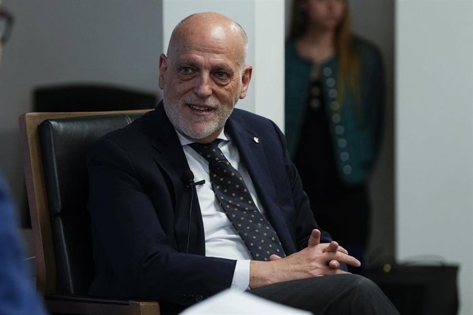 Archivo - El presidente de LaLiga Javier Tebas