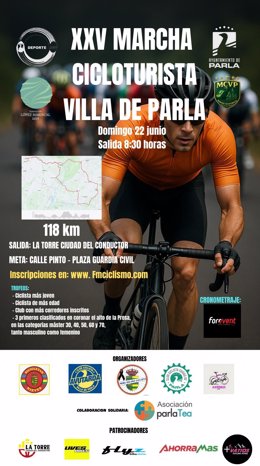 La localidad madrileña de Parla acoge el 22 de junio su XXV Marcha Cicloturista.