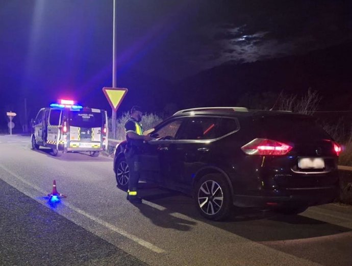 Contro de alcoholemia de la Guardia Civil
