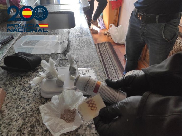 Droga incautada en Burgos.