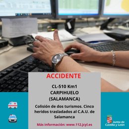 Gráfico elaborado por el 112 con datos del accidente en la CL-510
