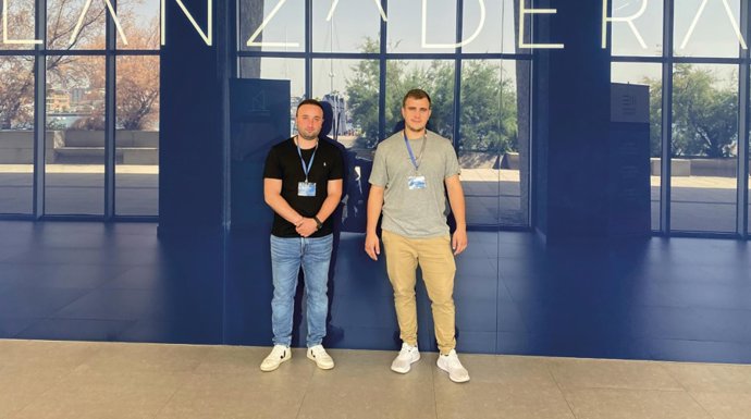 Foto dels fundadors d'Innporting, d'esquerra a dreta: Lewan Barbakadze CEO i Rubén Graf CTO.